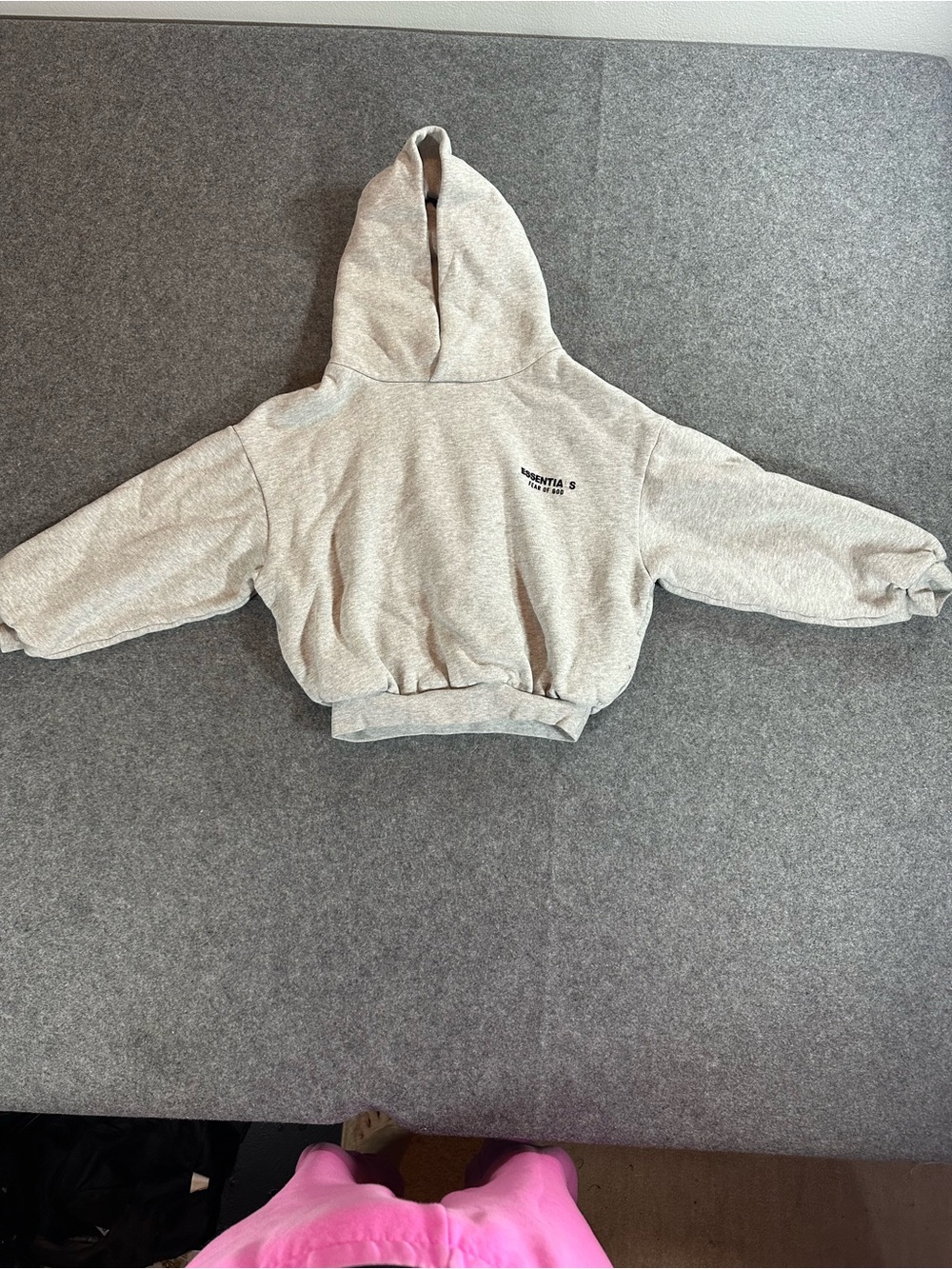 Essentials Kids oversized Gray Hoodie Sweatshirt
